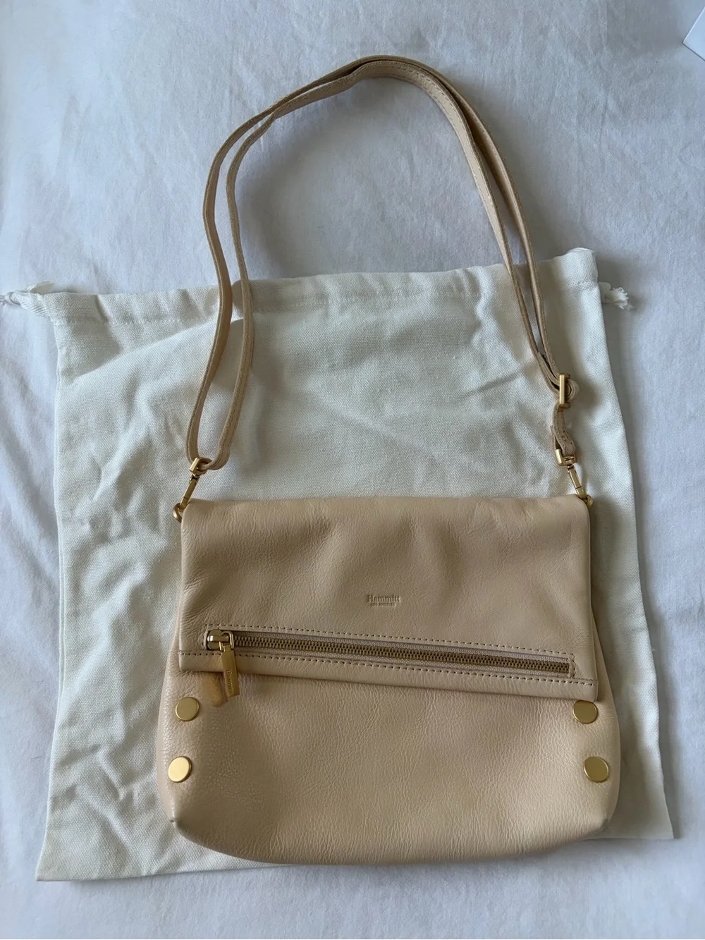 Hammitt VIP Leather Crossbody with Gold Hardware